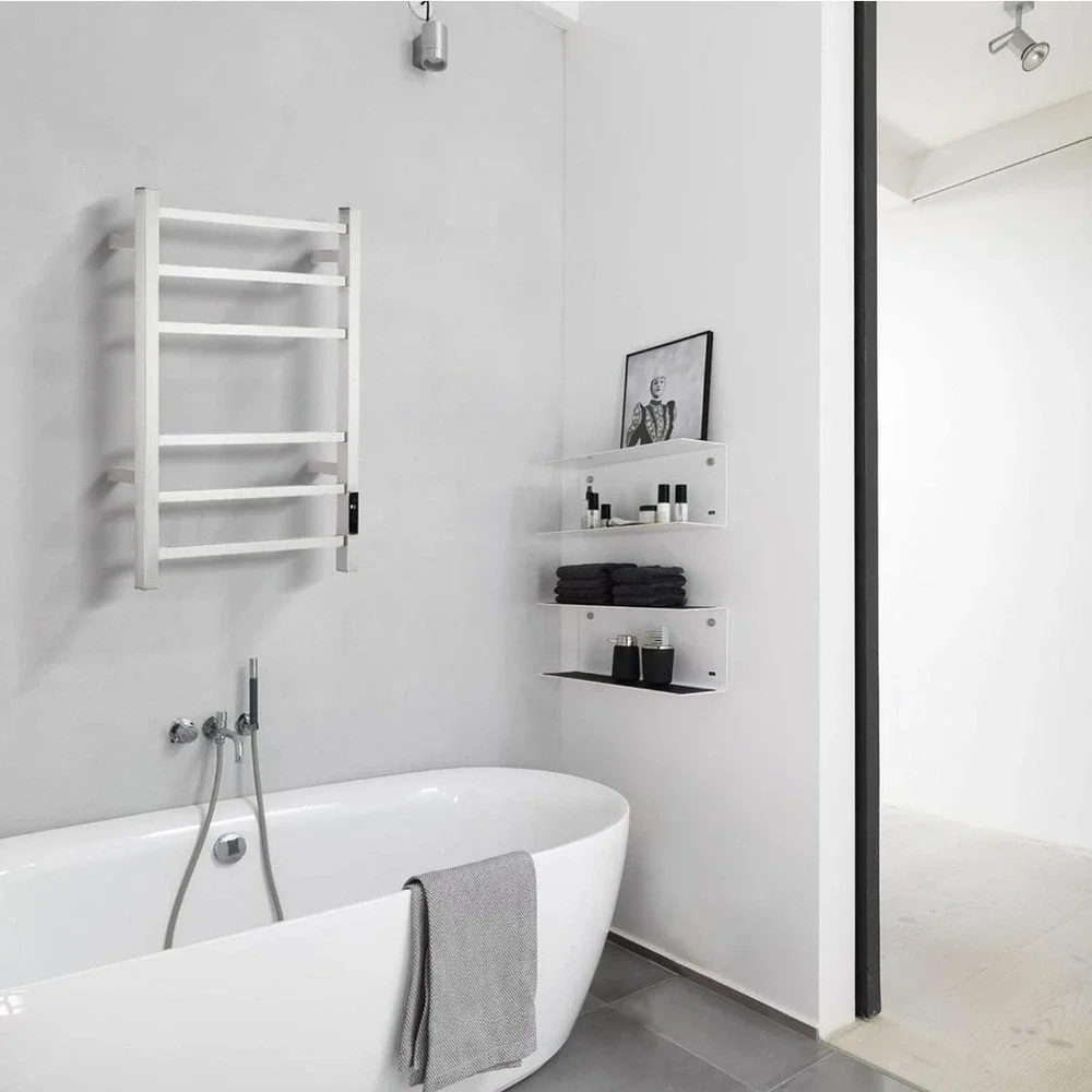 SHARNDY Nickel Brushed Towel Warmer for Bathroom‎ Wall Mount